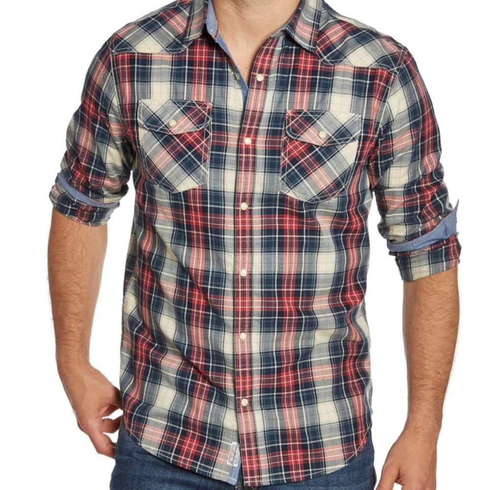 I Jeans By Buffalo WESTERN SHIRT Medium: 29.25" length 
100% Cotton
Machine wash